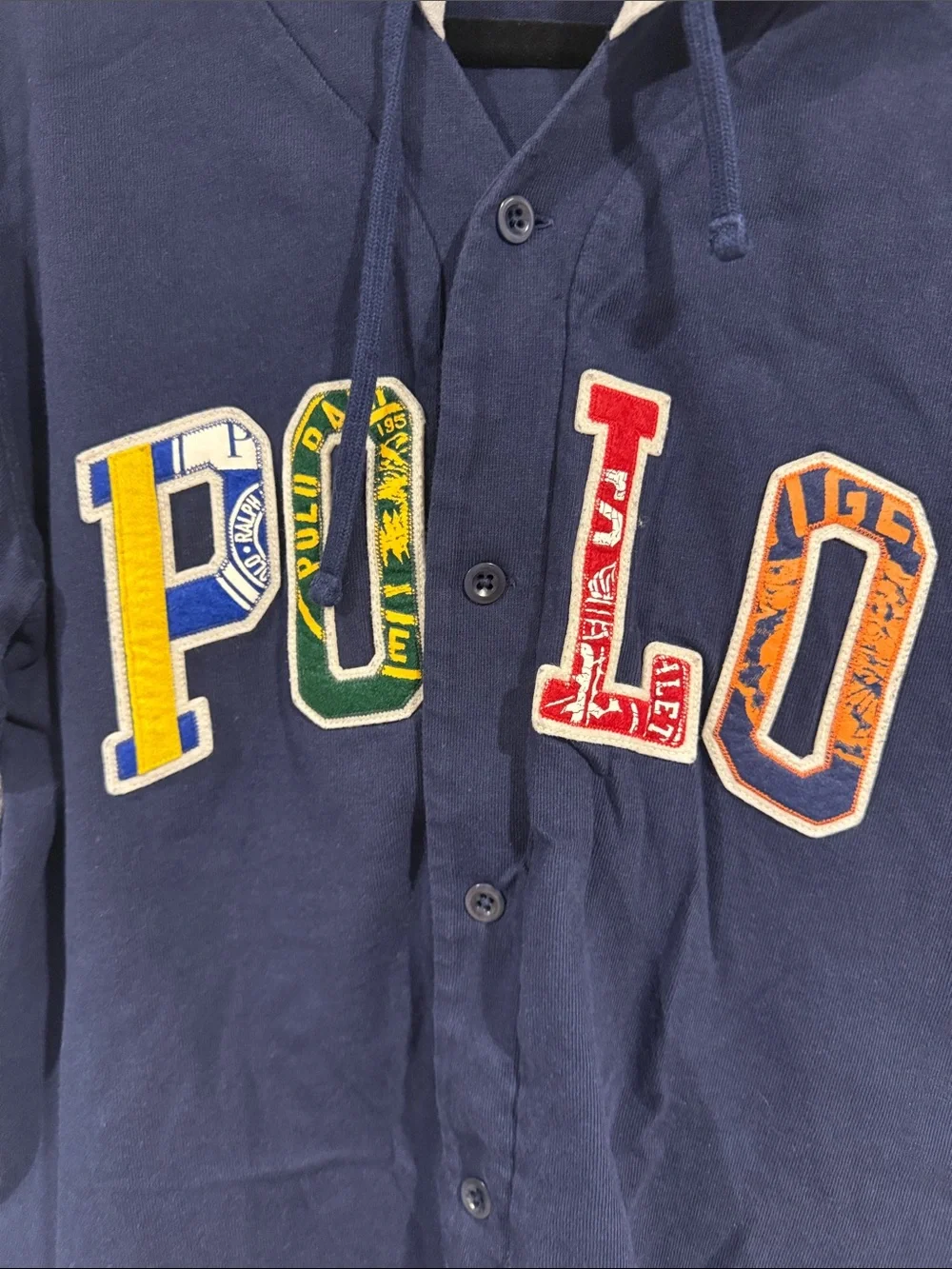 Polo Ralph Lauren Hooded Patch Logo Button Front Shirt